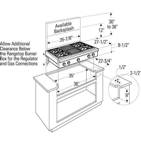 commercial gas stove sizes